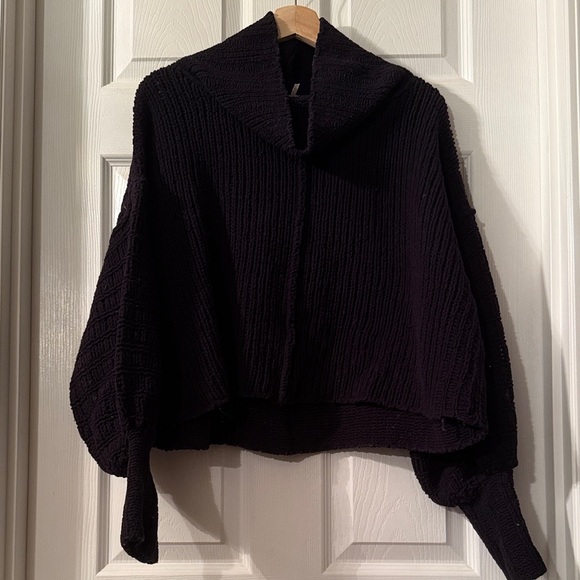 Free People Sweaters - Free People Be Yours Black Cowl Neck Sweater Medium